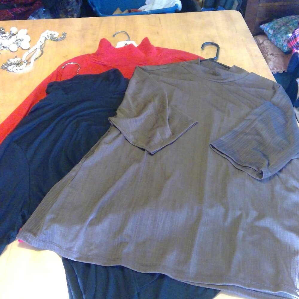 Plus size 3 pack turtle and mock turtle Eloquii Ulla popken & H&M. 26/28 4x